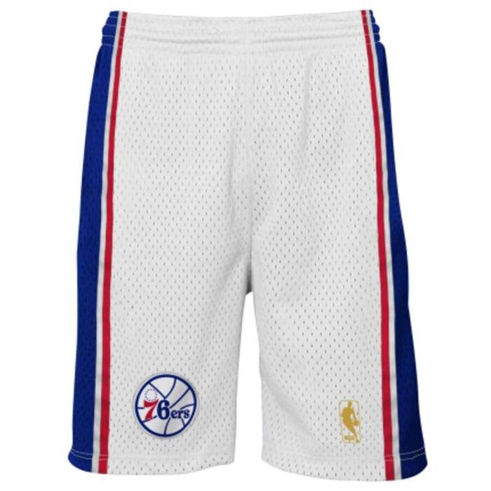 Mitchell and Ness spodenki koszykarskie Swingman Shorts Philadelphia 76ers Home 1996-97 white (kolekcja młodzieżowa)