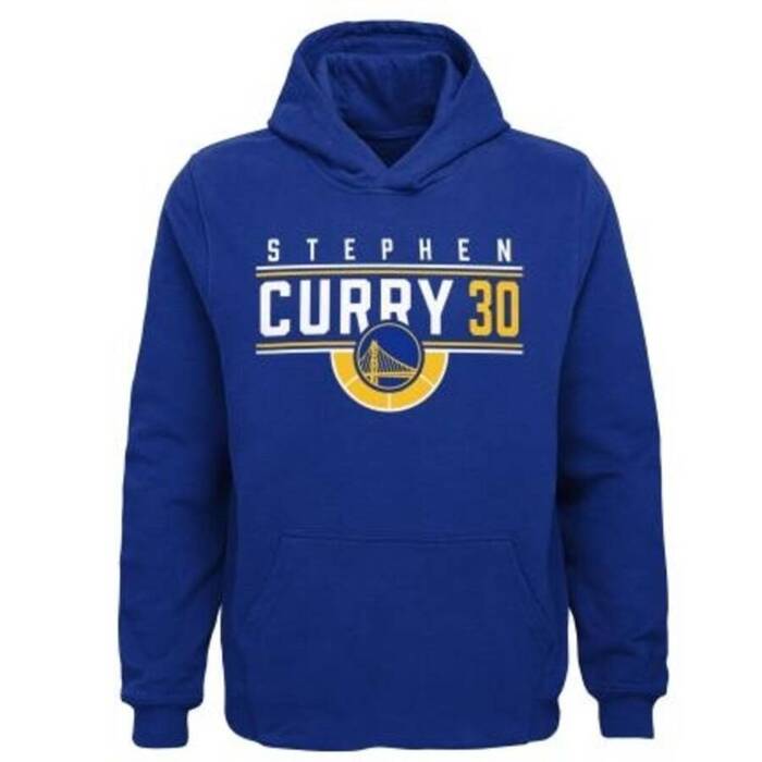 NBA Licensed bluza męska z kapturem The Line Pull Over Hood Golden State Warriors Stephen Curry #30 blue