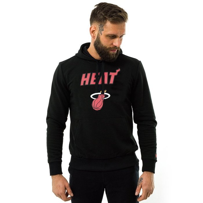 New Era bluza męska z kapturem NBA Team Logo Miami Heat black