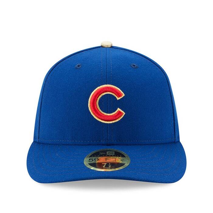 New Era czapka z daszkiem 59FIFTY Low Profile 2017 Gold Program World Series Champions Commemorative MLB Chicago Cubs blue.