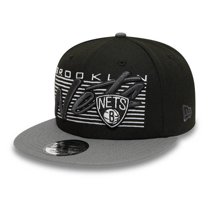 New Era czapka z daszkiem Snapback 9FIFTY NBA Wordmark Brooklyn Nets black / grey