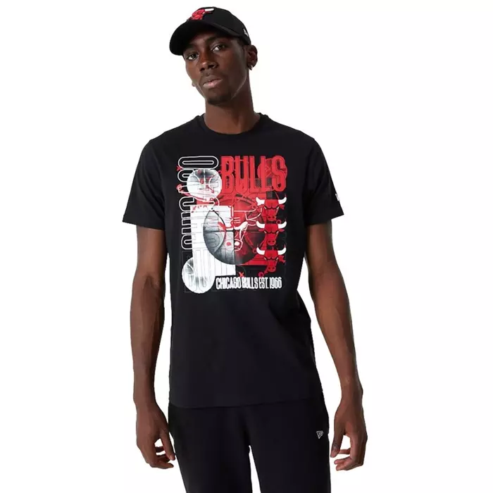 New Era koszulka męska Bball Logo NBA Chicago Bulls black
