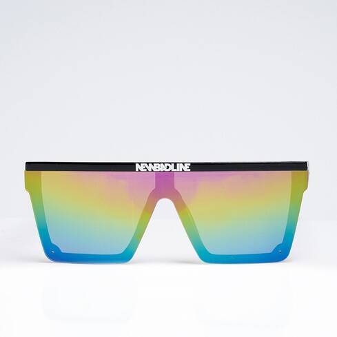 NewBadLine okulary przeciwsłoneczne One Glass black flash - rainbow mirror 01-81