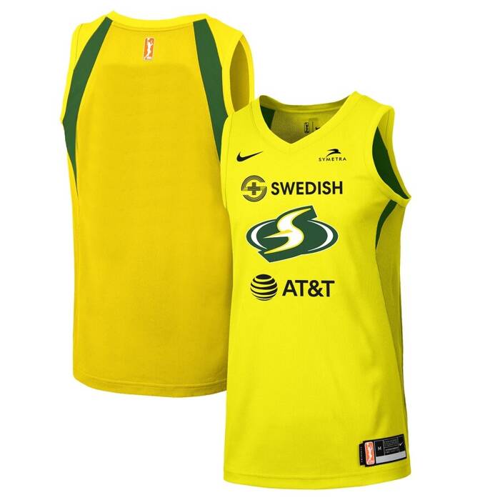 Nike koszulka koszykarska damska WNBA Jersey Seattle Storm yellow