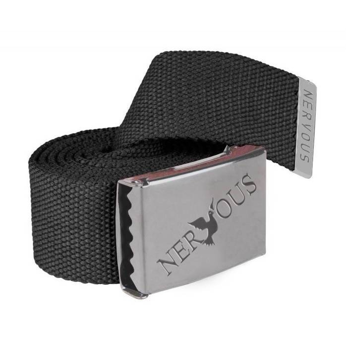 Parciany pasek do spodni Nervous belt Classic black / silver