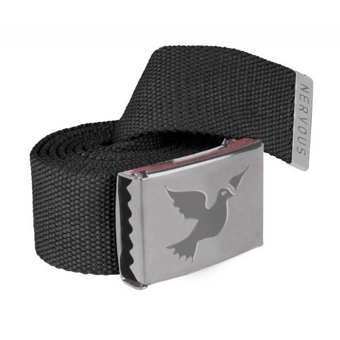 Parciany pasek do spodni Nervous belt Icon silver / black