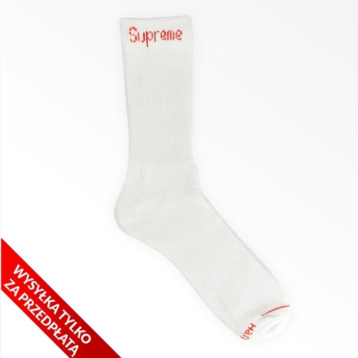 Skarpety Supreme socks Crew white (1 para)