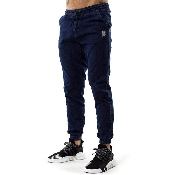 Spodnie męskie jeansowe BOR jogger W20 Classic medium blue