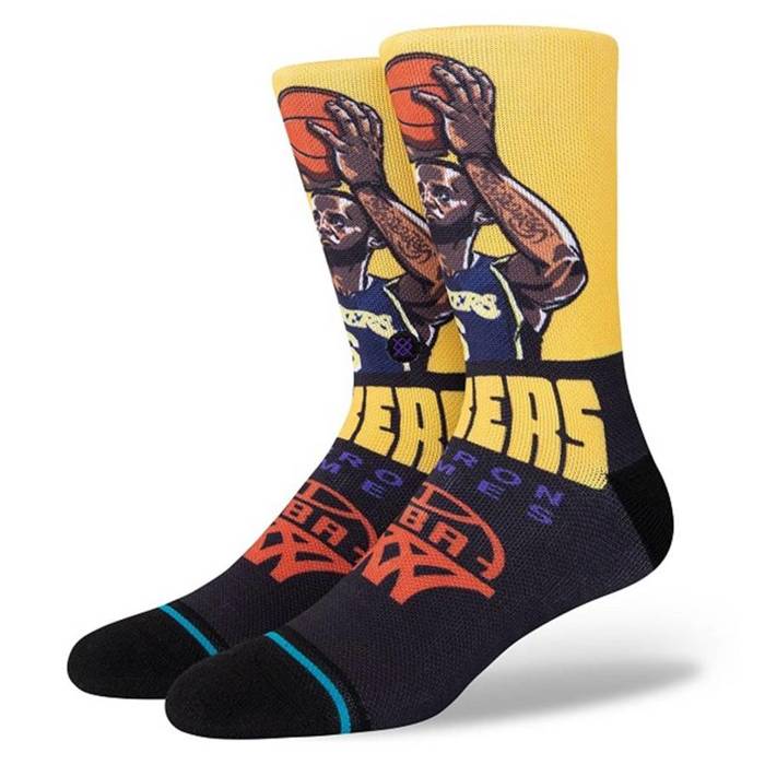 Stance Skarpety koszykarskie socks NBA Los Angeles Lakers Graded Lebron James gold