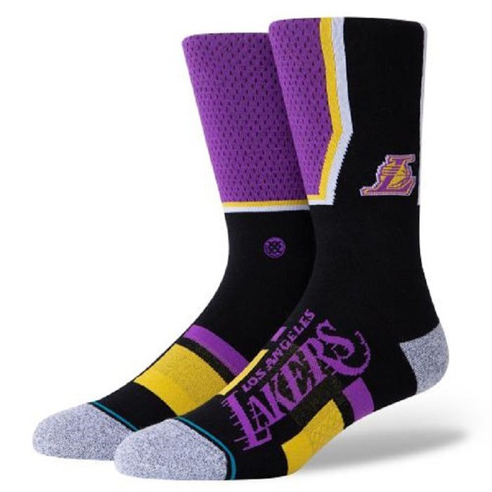 Stance Skarpety koszykarskie socks NBA Shortcut 2 Los Angeles Lakers purple
