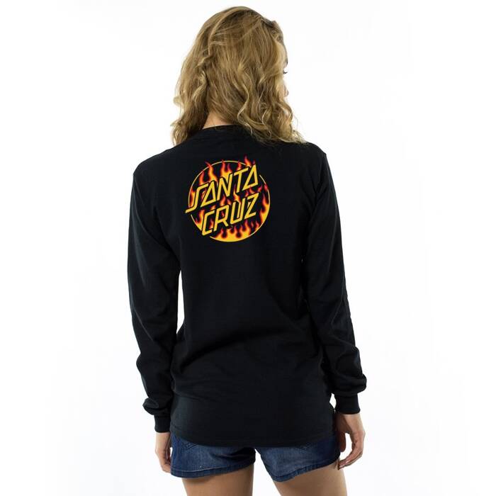 Thrasher x Santa Cruz Koszulka męska longsleeve Flame Dot black 