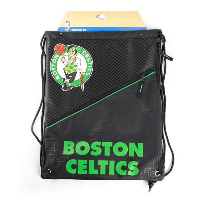 Worek Forever Collectibles gymbag Diagonal Zip Drawstring Boston Celtics black / green