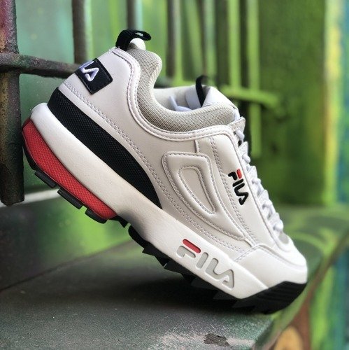 fila disruptor cb low white limelight