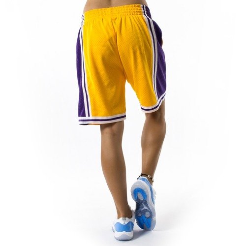 Spodenki Damskie Mitchell And Ness Swingman Shorts Los Angeles Lakers Yellow Los Angeles Lakers 